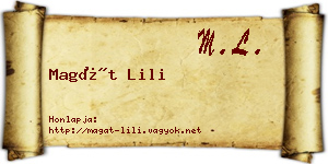 Magát Lili névjegykártya
