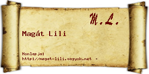 Magát Lili névjegykártya