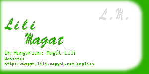 lili magat business card